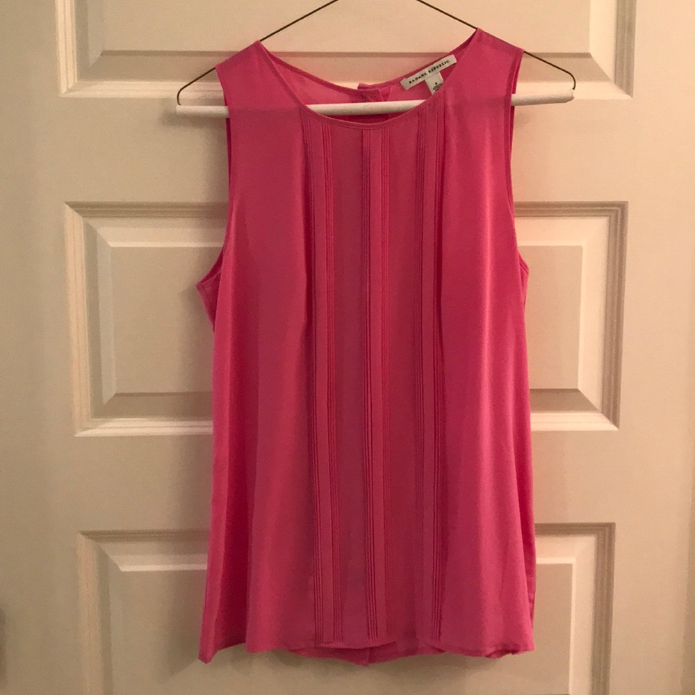 Pink silk top